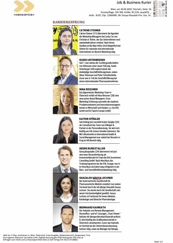 Job & Business Kurier: The Austrian Society for Pharmaceutical Medicine is expanding its board